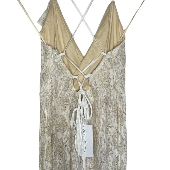 NWT Adela Cream / Gold Leopard Maxi Dress 12th Tribe Size S - Picture 8 of 10